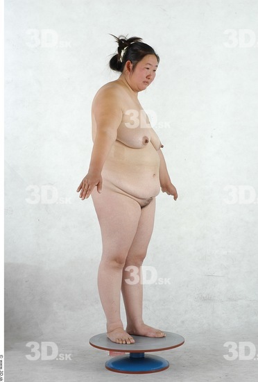 Whole Body Woman Asian Nude Overweight Studio photo references