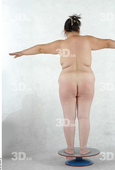 Whole Body Woman T poses Asian Nude Overweight Studio photo references