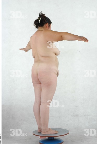 Whole Body Woman T poses Asian Nude Overweight Studio photo references