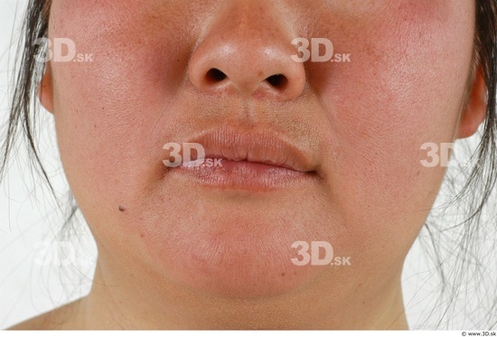 Mouth Whole Body Woman Asian Overweight Studio photo references