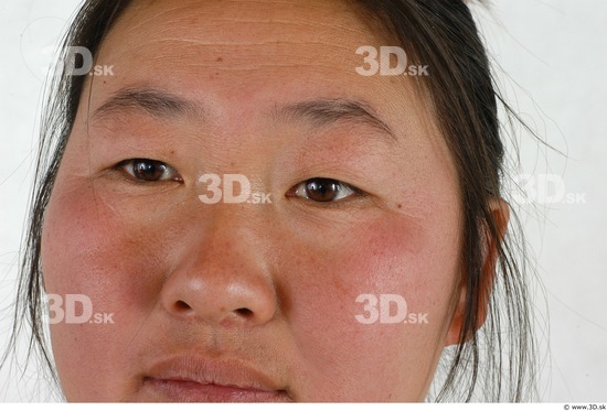 Eye Whole Body Woman Asian Overweight Studio photo references