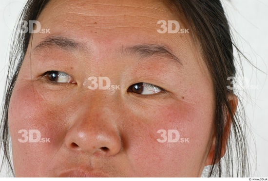 Eye Whole Body Woman Asian Overweight Studio photo references