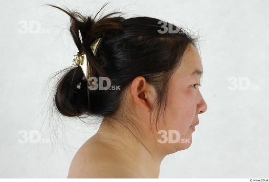 Whole Body Head Woman Asian Overweight Studio photo references