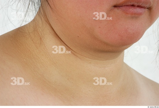 Neck Whole Body Woman Asian Overweight Studio photo references