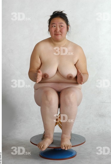 Whole Body Phonemes Woman Nude Overweight Female Studio Poses