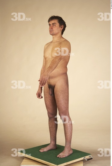 Whole Body Man Nude Muscular Average Studio photo references