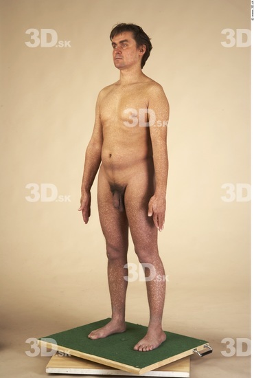 Whole Body Man Nude Muscular Average Studio photo references