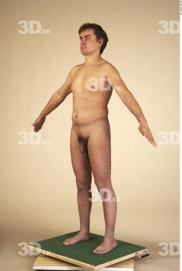 Whole Body Man Nude Muscular Average Studio photo references