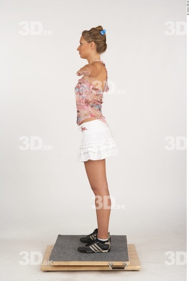 Whole Body Woman T poses White Casual Slim