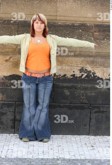 Whole Body Woman T poses White Casual Average