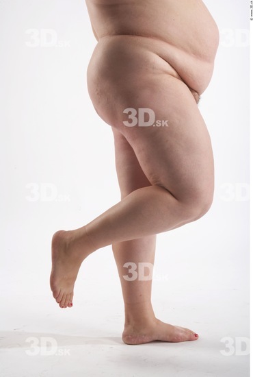 Leg Whole Body Woman Animation references Nude Slim Overweight Studio photo references