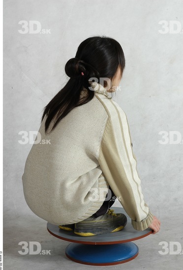 Whole Body Phonemes Woman Asian Nude Casual Slim Studio photo references