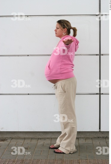 Whole Body Woman T poses Tattoo Casual Formal Shoes Slim Pregnant Street photo references