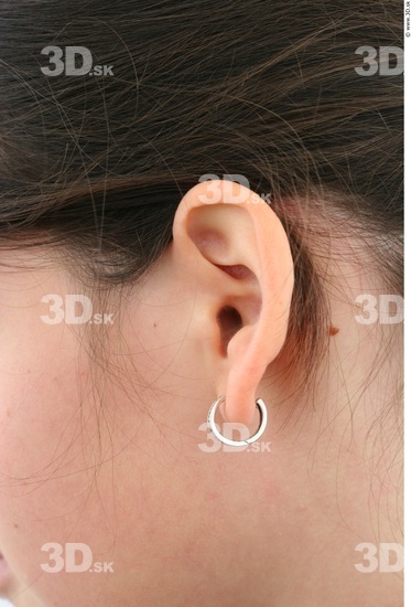 Ear Woman White Piercing Slim