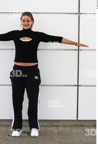 Whole Body Underarm Woman T poses Casual Jewel Slim Street photo references