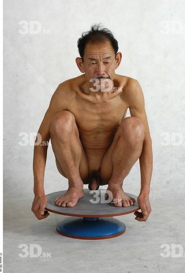 Whole Body Phonemes Man Asian Nude Underweight Studio photo references