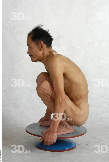 Whole Body Phonemes Man Asian Nude Underweight Studio photo references