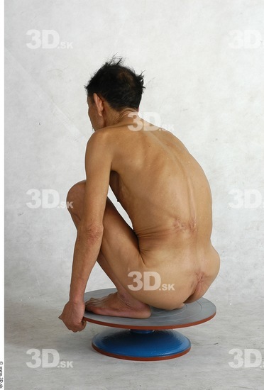 Whole Body Phonemes Man Asian Nude Underweight Studio photo references