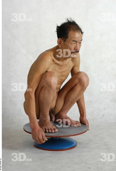 Whole Body Phonemes Man Asian Nude Underweight Studio photo references
