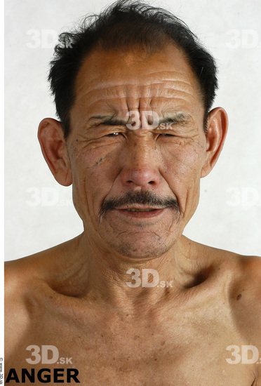 Face Whole Body Phonemes Emotions Man Asian Nude Underweight Studio photo references