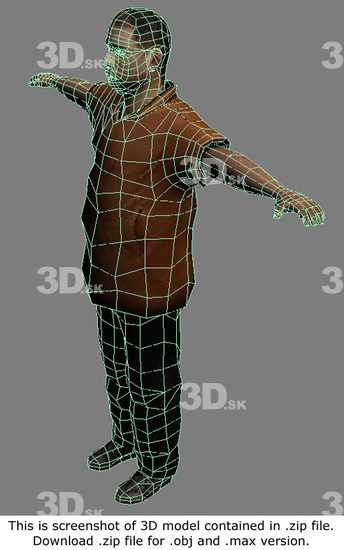 Whole Body Man Asian Casual 3D Models