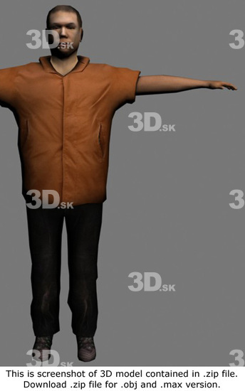 Whole Body Man Asian Casual 3D Models