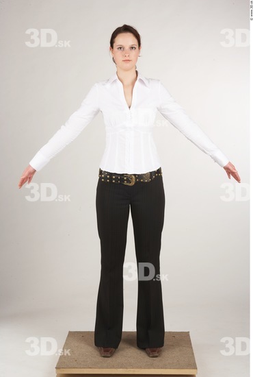 Whole Body Woman White Casual Slim