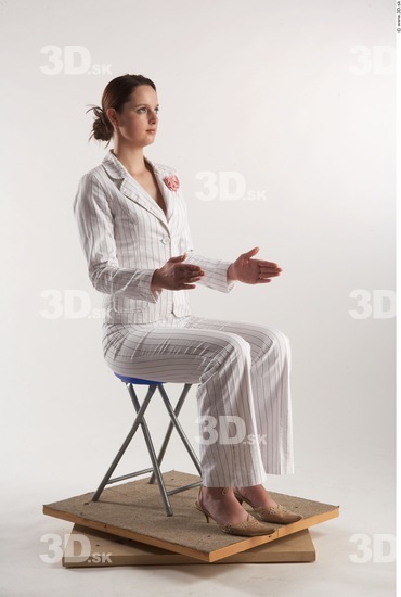 Whole Body Woman Artistic poses White Casual Slim