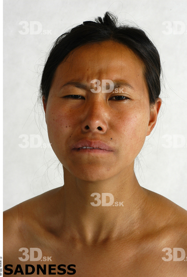 Face Whole Body Phonemes Emotions Woman Asian Nude Chubby Studio photo references