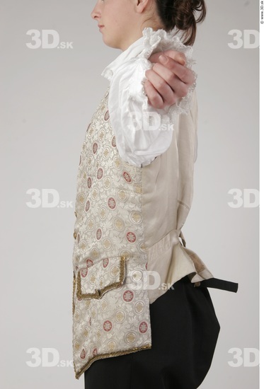 Upper Body Woman White Historical Slim Costume photo references