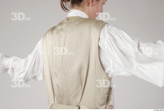 Upper Body Woman White Historical Slim Costume photo references