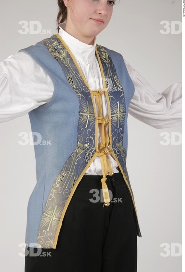 Upper Body Woman White Historical Slim Costume photo references