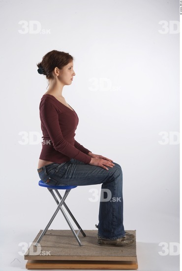 Whole Body Woman Artistic poses Casual Slim Studio photo references