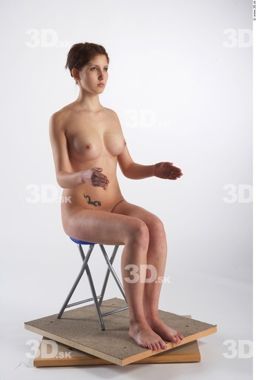 Whole Body Woman Nude Slim Studio photo references