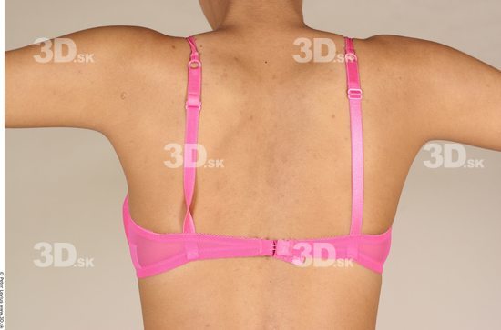 Whole Body Back Woman Black Underwear Slim Studio photo references