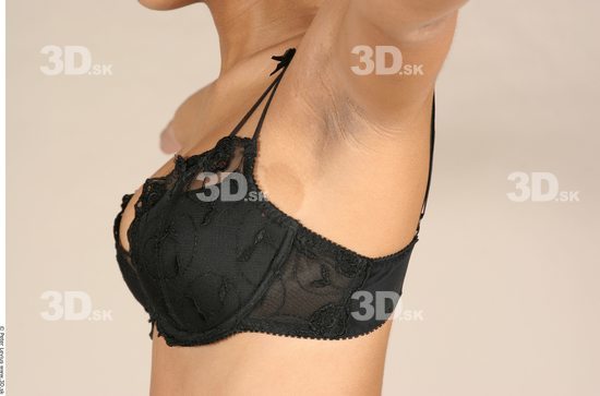 Chest Whole Body Woman Black Underwear Slim Studio photo references