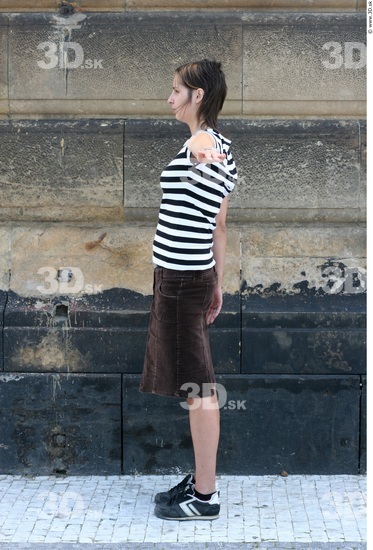 Whole Body Woman Casual Jewel Slim Street photo references