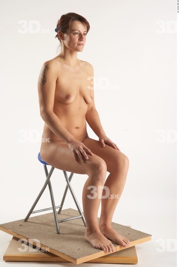 Whole Body Woman Artistic poses White Nude Slim