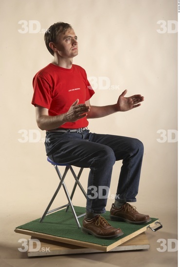 Whole Body Man Artistic poses White Casual Slim