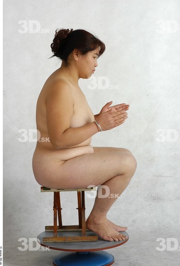 Whole Body Phonemes Woman Artistic poses Asian Nude Chubby Studio photo references