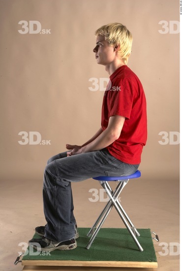 Whole Body Man Artistic poses White Casual Slim