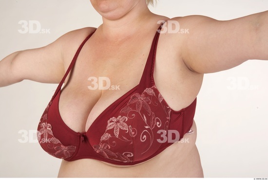 Chest Woman White Underwear Chubby