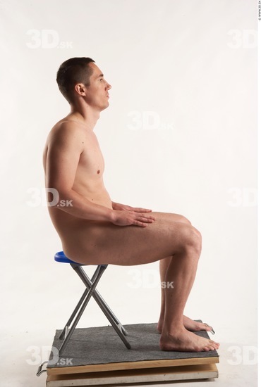 Whole Body Man Artistic poses White Nude Athletic