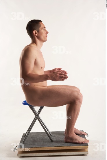 Whole Body Man Artistic poses White Nude Athletic