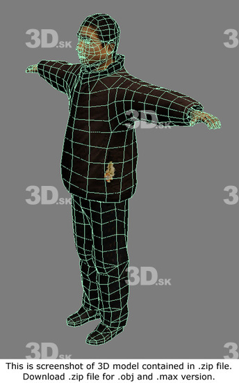 Whole Body Man Asian Casual 3D Models