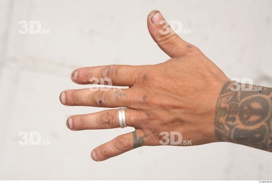 Hand Man White Tattoo Casual Slim