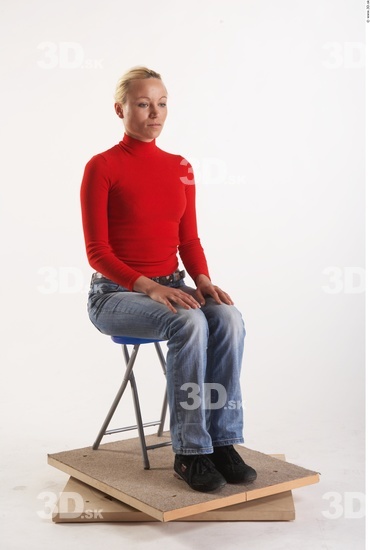 Whole Body Woman Artistic poses White Casual Slim