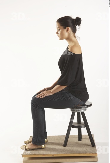 Whole Body Woman Artistic poses White Casual Slim