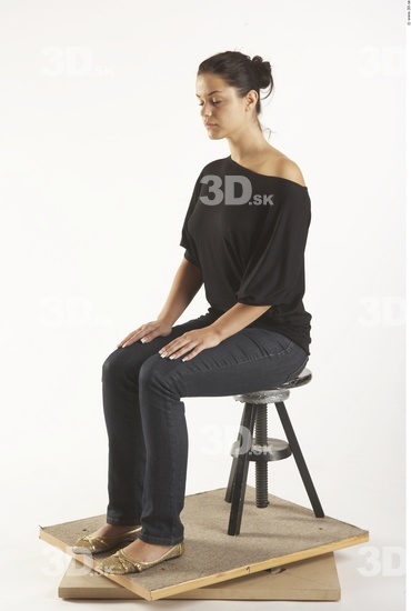 Whole Body Woman Artistic poses White Casual Slim