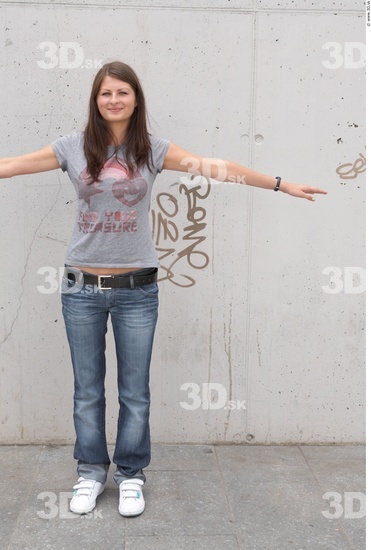 Whole Body Woman Casual Slim Street photo references